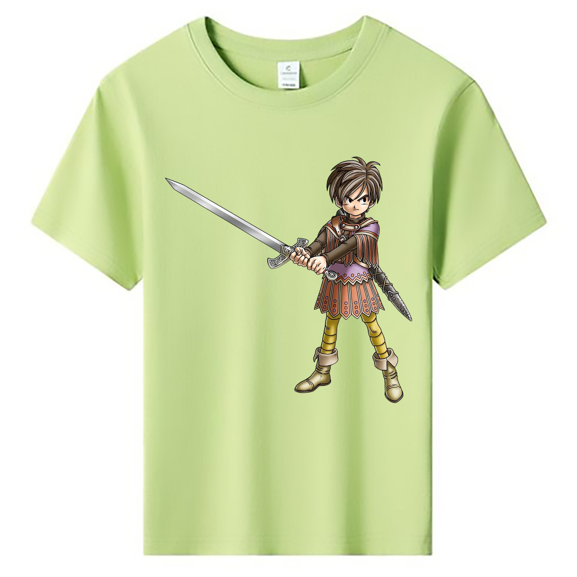 （画像用） ドラゴンクエスト Doragon Kuesuto Dragon Quest 綿100％キッズTシャツ（フロントプリント）